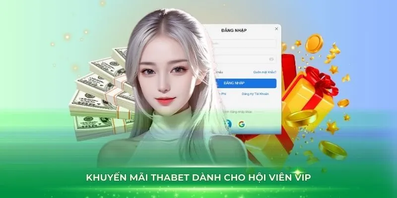 Banner ưu đãi khuyến mãi Thabet nổi bật trên trang chủ