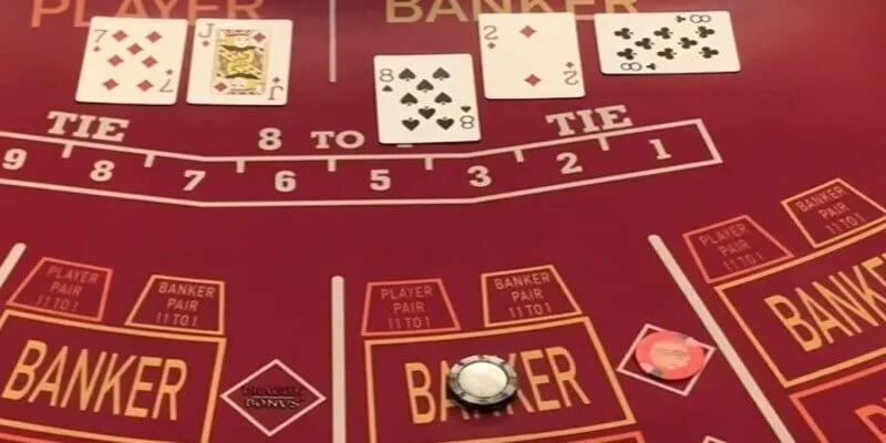 Người chơi live baccarat Thabet đang theo chiến thuật cược gấp thếp tại bàn Banker